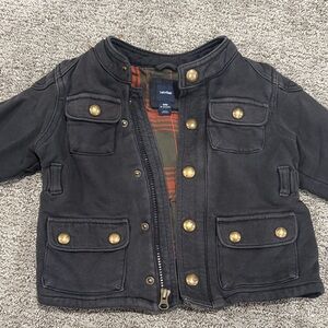 Baby GAP Boys Black Military-Style Jacket with Brass Buttons 18-24 Month